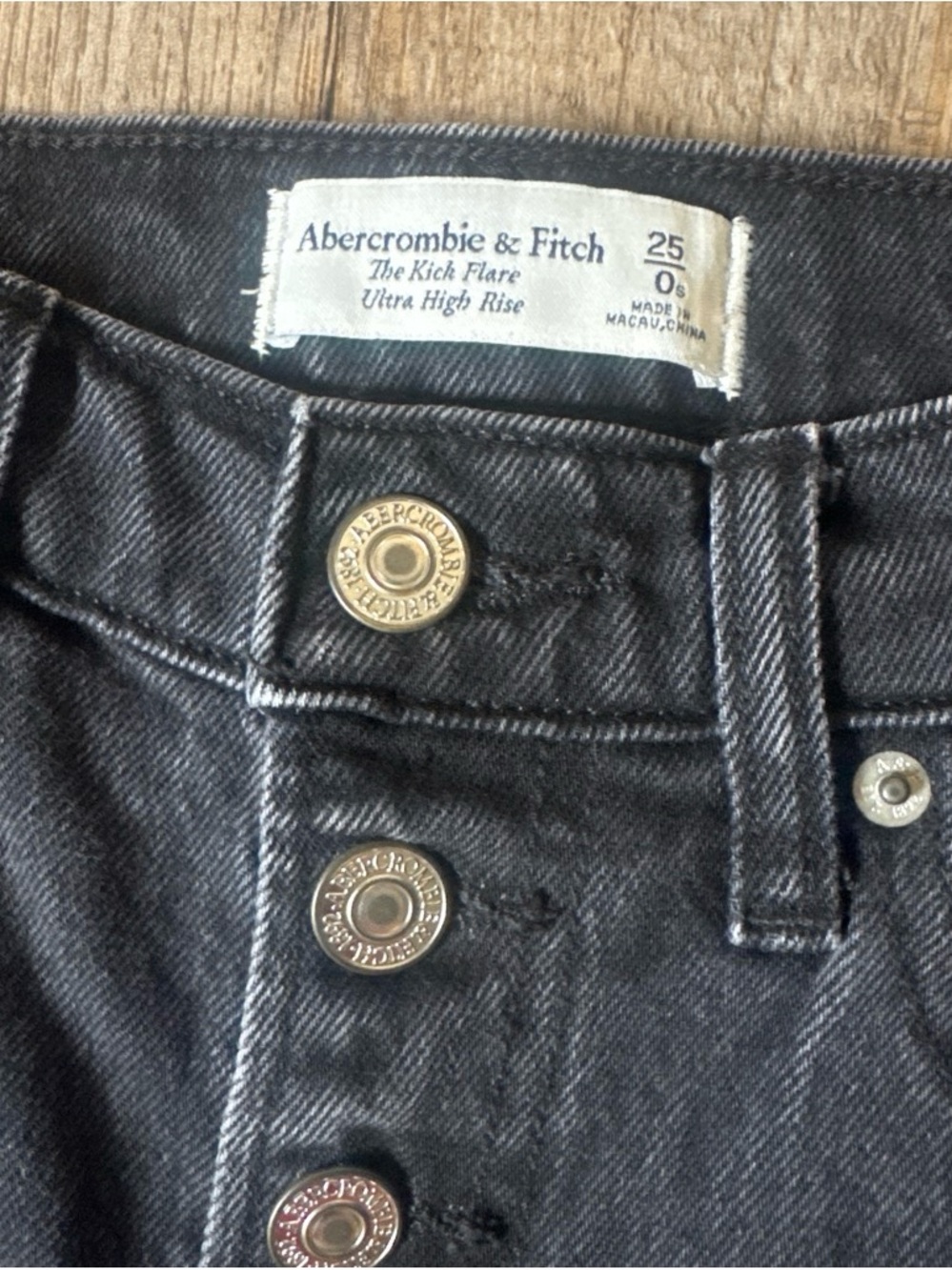 Abercrombie & Fitch Black Kick Flare Jeans